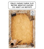 Ünlü Yazar Tarık İlgi Retro Mektup Kağıdı (12 Adet A4 Boyut)