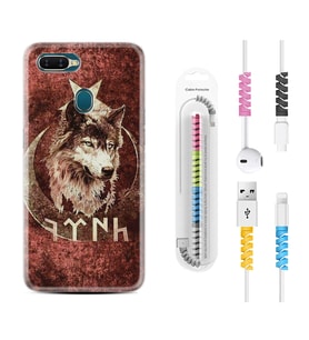 Oppo A5S A15 A16 A54 A55 A73 A74 Kılıf Kablo Koruma Spiral Silikon Göktürk 3 1412