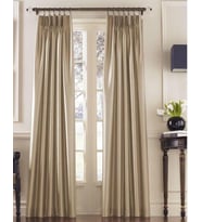 Lexroo Suni ipekten festival çadırı perdesi, kıvrım katlı, 76,2 x 241,3 cm, kum rengi