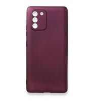 Samsung Galaxy A91 / S10 Lite Kılıf First Silikon - Mürdüm