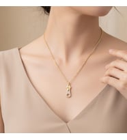 XUPİNG JEWELRY FERMUAR MODEL ZİRKON TAŞLI KOLYE (Sarı)