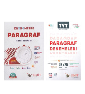 Limit TYT Kronometre Deneme ve Paragraf Soru Bankası Seti 2 Kitap