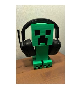 Creeper Tasarımlı Dekoratif Kulaklık Standı
