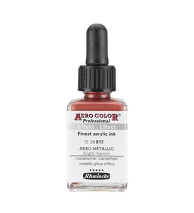 Schmincke Aero Color Akrilik Mürekkep 28 ml 917 Aero Metallic Bright Maroon