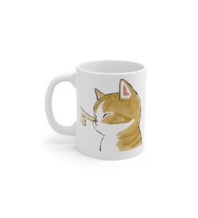 Sevimli Kedi Baskılı Kupa Bardak