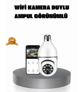 360° Akıllı Güvenlik Kamerası – Duya Takılabilir Wi-Fi Bağlantılı Hareket Sensörlü