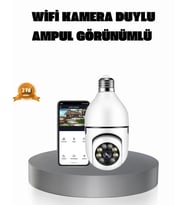 360° Akıllı Güvenlik Kamerası – Duya Takılabilir Wi-Fi Bağlantılı Hareket Sensörlü