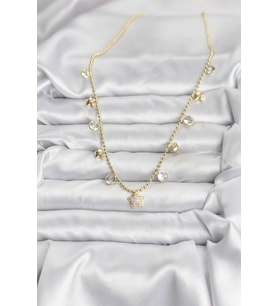 Pirinç Gold Renk Yıldız Model Kadın Kolye 5886 - HPSBYI6141-6915