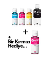 Gt51xl Z6z99a Siyah Sarı Mavi Kırmızı 4 Renk Orjinal Mürekkep Takımı + 1 Kırmızı