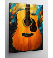 Kanvas Tablo Akustik Gitar
