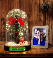 Yılbaşı Hediyesi - Kişiye Özel Fotoğraflı Led Işıklı Yılbaşı Fanusu - Yeni Yıl Hediyesi