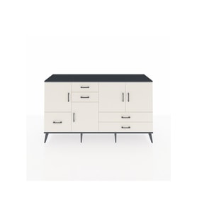 Kronos Konsol 4 Raflı 5 Çekmeceli 4 Kapaklı 176x59x99 Antrasit-Aytaşı