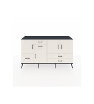 Kronos Konsol 4 Raflı 5 Çekmeceli 4 Kapaklı 176x59x99 Antrasit-Aytaşı