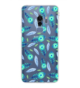 PrintiFy Samsung Galaxy S9 Plus ile Uyumlu Nazar Boncuğu 3  Kamera Korumalı Şeffaf Silikon Kılıf