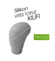 Carub Vites topuz Kılıfı Silikon Oval Masajlı Gri Br6219607