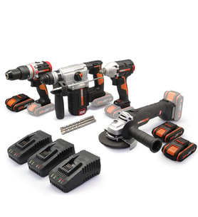 WORX WXKS5 WX354.9 + WX272.9 + WX380.9 + WX812.9 + WA3601 20V/2Ah Pro Kombo Set