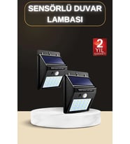 Bahçe Aydınlatma Sensörlü Güneş Enerjili Duvar Lambası 40 Led Işık