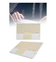 Mey İthalat® Android ve İOS Uyumlu Bluetooth Klavye Touchpad Slim Kablosuz Wifi Q Klavye
