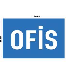 Metal Ofis 15 Cm x 20 Cm Uyarı Levhası Yönlendirme Tabelası