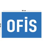 Metal Ofis 15 Cm x 20 Cm Uyarı Levhası Yönlendirme Tabelası