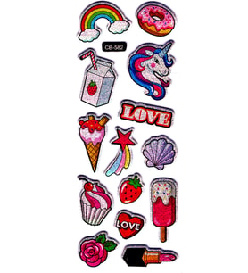 Sticker Kabartmalı Sticker Defter, Planlayıcı Etiket - (cb-582) 16x7 cm- Unicorn Love