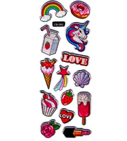 Sticker Kabartmalı Sticker Defter, Planlayıcı Etiket - (cb-582) 16x7 cm- Unicorn Love