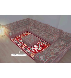 Zaytoon® 122*164.5 Palestine Traditional Embroidered Large Volume Living Room Carpet