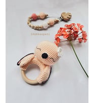 Kişiye Özel Amigurumi Yenidoğan Flamingo 2'li Set
