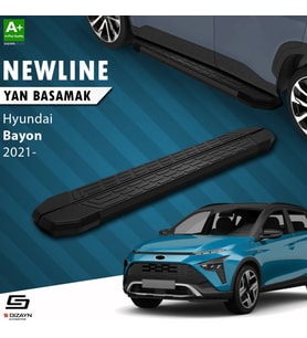 S-Dizayn Hyundai Bayon NewLine Siyah Yan Basamak 173 Cm 2021-2024 A+ Kalite