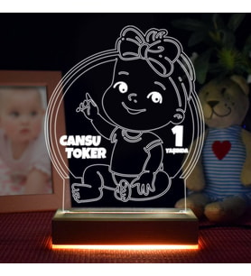 Kız Bebeklere Özel 3d Led Lamba