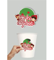 Kırmızı Başlıklı Kız Konseptli Sticker (Etiket) *Yapışkanlı Kağıt