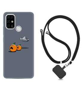 Casper E30 F20 X20 Kılıf Boyun Askılı Silikon Orange Escape 1374