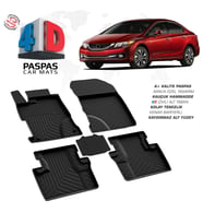 Honda Civic SD 4D Araca Özel Havuzlu Kauçuk Paspas 2012-2016 (Karışık)