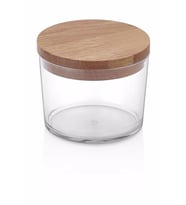 Taboo Tab-1061 Ahşap Kapaklı Plastik Saklama Kabı 0.3 Lt