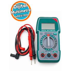 Dijital Multimetre Voltmetre Ampermetre Ohm Ölçüm Cihazı Profesyonel Kullanım
