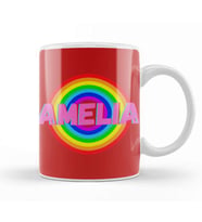 Amelia  Name personalized Custom   vintage Retro Rainbow Style Design Gift Baby Gift For Her Kupa Bardak Porselen