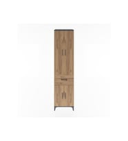 Hyperion Dolap 5 Raflı Tek Çekmeceli 4 Kapaklı 60x44x243 Antrasit-Çam