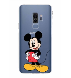 Samsung Galaxy S9 Plus  Kamera Korumalı Kapak Mickey Mouse Tasarımlı  Şeffaf Kılıf
