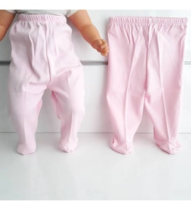 Patikli Pembe Tek Alt Bebek Penye Pantolon