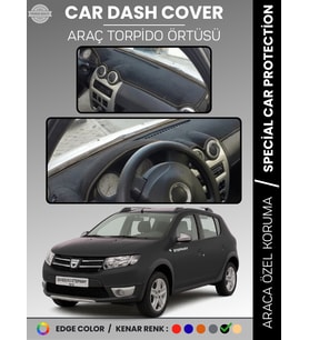 DACIA SANDERO STEPWAY (2010-2015) Torpido Örtüsü Ön Göğüs Koruma Tam Uyum Kaymaz Kolay Montaj