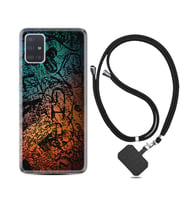 Samsung a71 A72 A73 A7 A9 2018 C7 C9 Kılıf Boyun Askılı Silikon İşaretler Tuval 1716