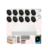 Provzen RV Hikvision 10 Kameralı Full HD 20mt Gece Görüşlü Güvenlik Kamerası Olay Anında bildirim