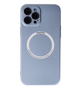 Newface Apple iPhone 12 Pro Kılıf Jack Magneticsafe Lens Silikon - Sierra Blue