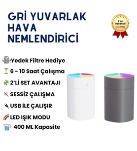 H2O 2'li Kare 400 ML Ultrasonik Renkli Kare Hava Nemlendirici