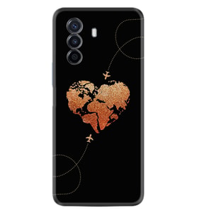 Huawei Nova Y70 Y90 Nova 9 SE  Kılıf Desemli Silikon Plane Heart 1721