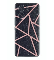 Xiaomi 13T - Xiaomi 13T Pro Kılıf Desenli Silikon Pembe Şeritli Mermer 1312