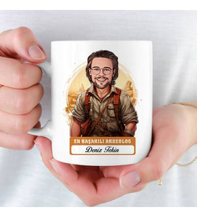 En Başarılı Erkek Arkeologa hediye Karikatürlü Kupa Bardak