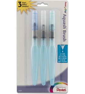 Lexroo Arts Aquash sulu boya fırçası, ince uç, 3 paket boyunda, 0,5 çeşit