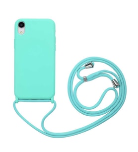 Apple iPhone XR 6.1 Kılıf Zore Ropi İpli Silikon Kılıf (Turkuaz)