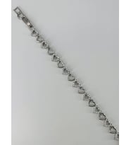 Rodyum Zirkon Taşlı Pirinç Bileklikler 17+2 Cm - Kbl0369